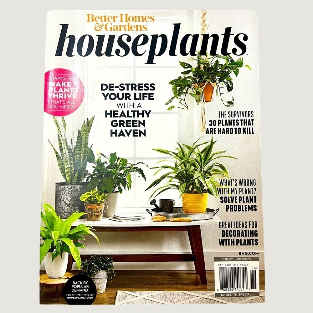 Better Homes & Gardens Houseplants Indoor Plant Care Decor Magazine